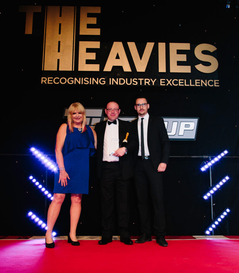Presentation of an award on stage